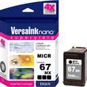 VersaInk-Nano 67 MX Black MICR Ink Cartridge for Check Printing, MICR Black