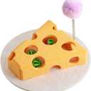 Interactive Cat Toy Puzzle Toys for Indoor Cats Felt Maze Box Kittern Toys Pet Cat Games Self Play Fun Exercise Hide Seek Moving Cat Toy for Bored Adults Cats Encourages Hunting Instincts