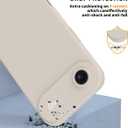 Compatible with iPhone Air Case, Shockproof Liquid Silicone Protective Phone Case with Soft Anti-Scratch Microfiber Lining Ultra Slim Drop Protection Phone Cover (Stone)