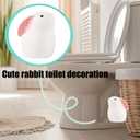 Set of 2 Toilet Bolt Covers Decorative, Toilet Bolt Caps Decorative, Easter Bunny Decor, Ceramic Toilets Screw Cover Caps, Rabbit Bathroom Knob Cap, Functional Bathroom Parts, Easy to Install (Small)