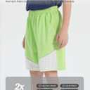 PATPAT Boys Shorts with Pockets, Quick-Dry Breathable Shorts for Running Soccer Basketball, Sports Team Uniform for Kids Teen (Green, M)