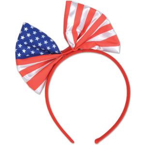 Beistle American Flag Bow Patriotic Headband | 1 Pc.
