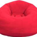 Beanless Bag Inflatable Chair, Air Sofa Outdoor Inflatable Lazy Sofa Chair No Filler,Washable Couch Bean Bag Chair Folding,for Organizing Plush Toys Or Memory Foam (Red)