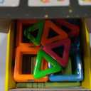 Coodoo Upgraded Magnetic Blocks Tough Tiles STEM Toys for 3+ Year Old Boys and Girls Learning by Playing Games for Toddlers Kids, Compatible with Major Brands Building Blocks - Starter Set