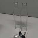 Olive Oil Dispenser Bottle, 2 Pcs Glass Olive Oil Dispenser and Vinegar Dispenser Set with 2 Stainless Steel Pourers, 4 Labels,1 Brush and 1 Funnel Oil Bottles for Kitchen (500ml)