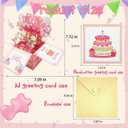 2 x Asmallgf Great Birthday Gifts Card for Granddaughter Adult Kid, Happy Birthday Popup Card from Grandma Grandpa, Money Box from Nana