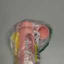 32 oz Glass Water Bottles with 2 Lids-Handle Spout Lid & Straw Lid, 1 Liter Motivational Borosilicate Water Bottle with Time Marker and Silicone Sleeve,Leakproof-Pink-1 Pack