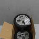 (2- Pack) Run-Flat Solid Rubber Replacement Tire 8" x 2'' with a 1/2" axle for Hand Trucks, Wheelbarrows, Dollies, Trolleys and More Run Flat with 500 lbs Max Load