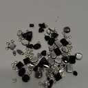 Sew On Rhinestones Emerald Green Glass Rhinestones for Clothing Loose Flatback Dress Stones Decorative Crystal Sew On Rhinestones 50PCS/Pack(Black) (Mix Sizes 50PCS)