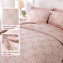 Wink Deer Twin Comforter Set with Sheets for Girls-5 Pieces Twin Bedding Sets with Pink Comforter, Sheets, Pillowcase & Sham for Kids (Pink Diamond, 66" X 86")