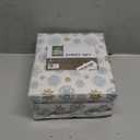 True North by Sleep Philosophy Cozy Flannel Warm 100% Cotton Sheet - Novelty Print Animals Stars Cute Ultra Soft Cold Weather Bedding Set, Twin, Tan/Blue Snowflakes 3 Piece