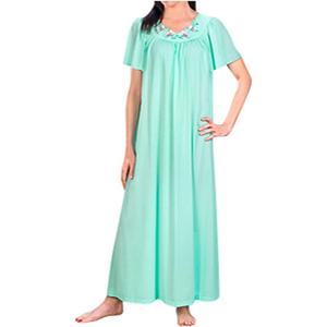 Shadowline Women's Nightgown and Long Sleeved Robe Pajama Set Nylon Sleepwear Peignoir, Size 3X