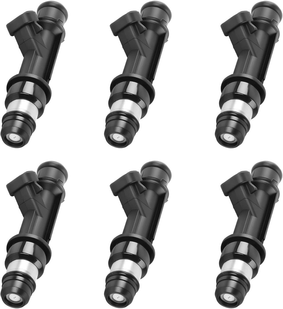 FJ313 3.8L Fuel Injector Set 6Pcs 2Holes, Compatible with 2000-2005 Chevrolet Camaro Impala Buick LeSabre Park Avenue Regal Pontiac Bonneville Firebird Grand Prix, Replace# 12586551