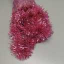 25 Feet Christmas Foil Fringe Banner Metallic Tassle Garland Metallic Backdrop Parade Floats Shiny Hanging Ceiling, Valentine's, Wedding, New Year Party Decorations(4" x 25', Pink)