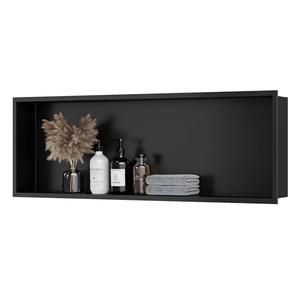 Neodrain Shower Niche, Insert Bathroom Storage Shower Shelf, Stainless Steel Recessed Wall Niche No Tiled Recessed Cabinet Waterproof for Shower Storage（36" X 12"，Matte Black ）