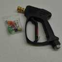 EDOU Direct Pressure Washer Short Gun Kit | 5,000 PSI Max Working Pressure | Includes: 3/8" Quick-Connect, 1/4" Quick-Connect M22-15 Hose Connector, 5 Spray nozzles (0/15/25/40/Soap)