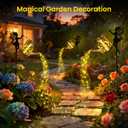 X-PREK Solar Lights Outdoor Waterproof, Fairy Solar Garden Lights Outdoor Decoration, Hummingbird Solar Watering Can Light Gardening Gifts for Mom Grandma 2 Packs