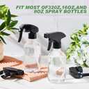 12 Pcs Spray Bottle Nozzle Replacement for Glass Bottles, Universal Spray Tops, Mist Stream Sprayer Fit Standard 28/400 Neck 8-32 oz Ideal for Amber Glass Containers, Plants, Hair, Essential Oils