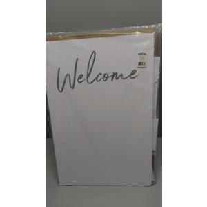 Wooden "Welcome" Sign with Flower Box Holder  16" x 24" (1 Pc) - Rustic Tabletop Decoration for Weddings, Parties & Home Entryways