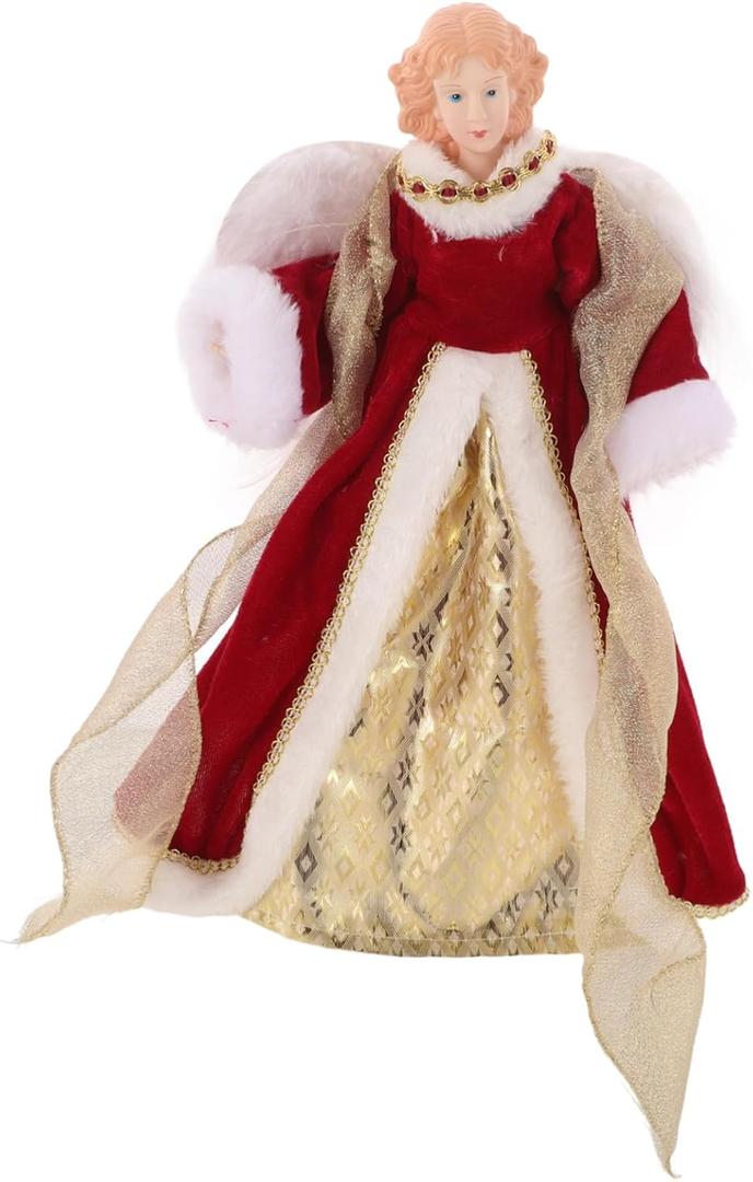 Cabilock Angel Christmas Tree Topper Angel Statue Treetop Decoration for Xmas Tree Elegant Holiday Ornament Material Easy to Install for Festive Decor