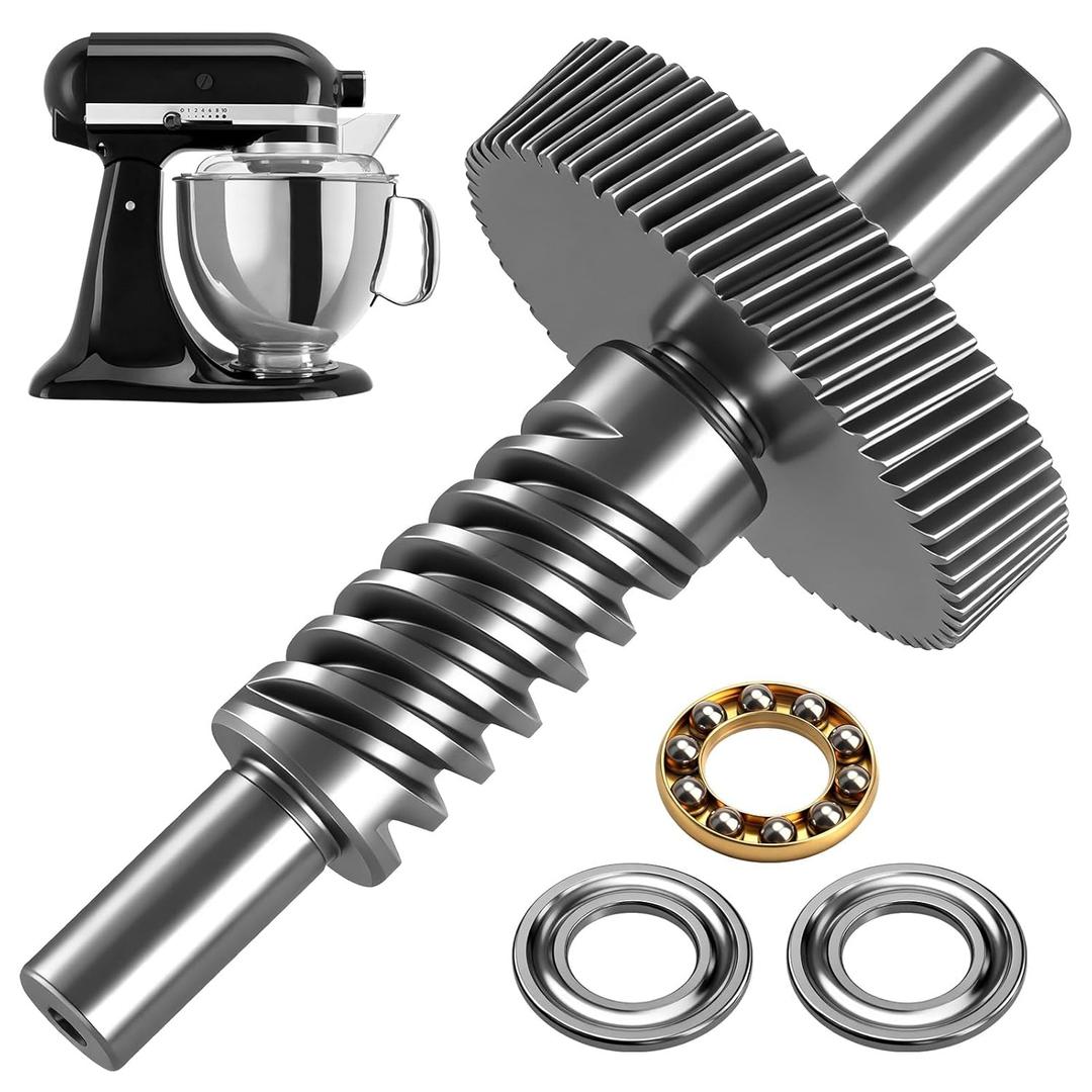 Karbay Gear for Whirlpool WP9709231, 9709231 9706770 Replacement Gear Parts with 9703445 Mixer Worm Gear Thrust Bearing