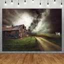 10x8ft Fairy Tale Tornado Halloween Party Photography Backdrop Farm Grassland Photo Background Chalet Girl Children Birthday Party Decor Newborn Video Shooting Studio Props
