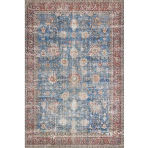 Loloi Loren Collection LQ-01 Blue/Brick 2'-3" x 3'-9" Accent Rug