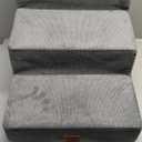 Dog Stairs for Small Dogs & Cats, 3-Step Non-Slip Pet Steps for Couch Sofa and Chair, Grey, 13.6" H (13.6"H, Grey)
