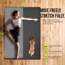 Gogokiwi Large Yoga Mat (6'x4') – 1/4" & 1/2" Thick Exercise Mats for Home Workout, Extra Wide Workout Mats for Home Gym, Yoga, Pilates, Stretching, Floor & More