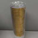 I00000 200 Pack Gold Plastic Cups, 10 oz Clear Plastic Cups Gold Rimmed Disposable Wine Glasses Fancy Disposable Party Cups Wedding Cup Drinking Tumblers Cocktail Glasses with Gold Rim