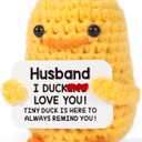 3 x MBL Gifts for Husband Valentines Anniversary - Valentine's Day Funny Crochet Duck Wedding Birthday Christmas Stocking Stuffers Father's Gift for Husband Him Men Boyfriend from Wife, I Duck Love You
