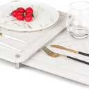 2PCs Large Stone Drying Mat for Kitchen Counter, Quick Drying Matt Kitchen Counter, Large Dish Dryer Mat, Diatomaceous Earth Dish Drying Mat with Non-Slip Feet