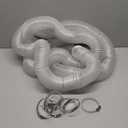 2 1/2" x 30' PVC Dust Collection Hose, Puncture Resistant Fume Collection Hose with 8 Pieces Stainless Steel Clamps, Clear Dust Collector for Woods Debris (2.5 Inch  30 Feet)