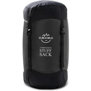 Compression Sack, 12L Water-Resistant Sleeping Bag Stuff Sack,Anti-Tear Ultra Light 400T 20D Nylon Storage Bag,Space Saving Gear for Camping Hiking Travel 1Pcs (Black)