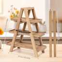 Wooden Cupcake Stand, 3 Tier Cupcake Display Stand for Dessert Display, dessert table display set for Cake Snack Fruit Chips Bread, display stand with Removable Trays, Perfect for Birthday Wedding Party Home Decor