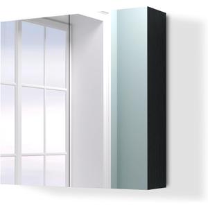 24x24 inch Bathroom Wall Cabinet, Saver Storage Cabinet, Medicine Cabinet with 2 Door and Adjustable Shelves, Black（Assembly Required）
