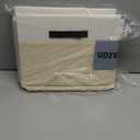 2 Pack EXTRA LARGE Blanket Storage Baskets with Lids, 22x16x12 Closet Organizers Bins for Clothes Towel/ Toy Storage Box with Lid Handles/ Stackable Decorative Fabric Bins for Living Room, Nursery (White with Beige)