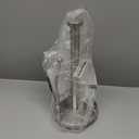 SMARTAKE Paper Towel Holder, Paper Towel Dispenser Standing Weighted Base Non Slip, Spring Arm for Easy Tear, Stainless Steel Paper Towel Holder for Home Kitchen Countertop Tabletop, Silver