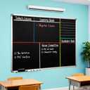 Magnetic Tape for Whiteboard in Classsroom&Office,Fine Line Gridding Tape 1/5",Teacher Supplies.Black/White/Red/Yellow/Blue/Green,Each 40 yd Per Roll(Total 240 Yards/720 Feet For Large Board)