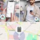 Air Tracker Tags 4 Pack Key Tracker Works with Find My (iOS only), Luggage Tracker, Tag Locator for Keys, Backpack, Wallet, Replaceable Battery, Waterproof