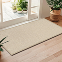 LEKEEPGO Long Door Mat 24"x59", Non Slip Door Mat Indoor Entrance, Rubber Backing Front Indoor Doormat Washable Absorbent Low-Profile Entryway Entry Resist Dirt Inside Hallway Door Mats, Khaki