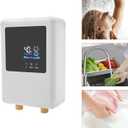 Electric Tankless Water Heater, 4500W 110V Instantaneous Water Heater, 5.7 x 2.8 x 8.5 In, with Thermostat Function, Dual Control Methods, Fast Heating, 86-131Controllable Temperature