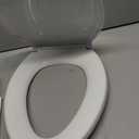KOHLER 4636-RL-0 Cachet ReadyLatch Elongated Slow Close Toilet Seat, Soft Close Toilet Seat Quiet Lid, Contoured Grip-Tight Bumpers Installation Hardware, Apartment Essentials, White