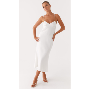 Peppermayo Bentley Midi Dress - White Size 6