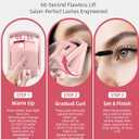 Heated Eyelash Curler, 5s Fast Heating Electric Eyelash Curler, Safe Anti-Burn Eyelash Curlers with Silicone Pad, Type-C Quick Charge, Intelligent Temp Control, 24H Long-Lasting Curls (Pink)