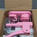 MECOLOUR Square Button Maker Machine with 50 Sets of Button Supplies&50 Sets of Fridge Magnet Maker Supplies,2*2 inch(50*50mm) Pin Maker Machine for DIY Personalized Buttons Children DIY Gift(Pink)