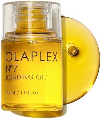 Olaplex No. 7 Bonding Oil, Concentrated High Shine Heat Protectant | Visibly Smooths & Softens Hair | Added Color Vibrancy | Up to 72 Hour Frizz Control | For All Hair Types | 1 fl oz