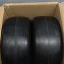 2PC 13x6.50-6 flat free tire and wheel, Universal 3/4" Bearings & Extra 5/8" Bearings, lawn mower tires, 550lbs Load Capacity, front tires for zero turn mowers Adjustable Center Hub (4" to 8.2").