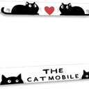 Cute Cat License Plate Frame The Cat Mobile Heart Pet Paw Print License Plate Personalise Stainless Steel Metal Car Plates Funny License Plate Frames Decorative for Men Women 12.2"x6.2" 1PC