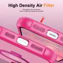 Hocase for iPhone 14/13 Case 6.1", with Magnetic Ring Stand [Compatible with MagSafe] [Military Grade Protection] Slim Shockproof Translucent Protective Phone Case - Hot Pink